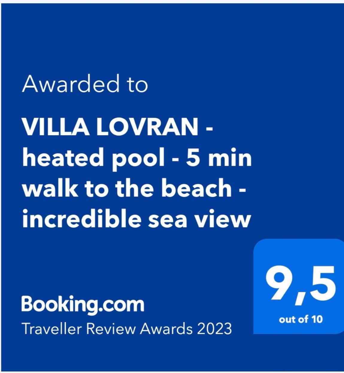 Villa Lovran - 150M To The Beach - Infinity Pool - Incredible Sea View - Fitness Room Bagian luar foto